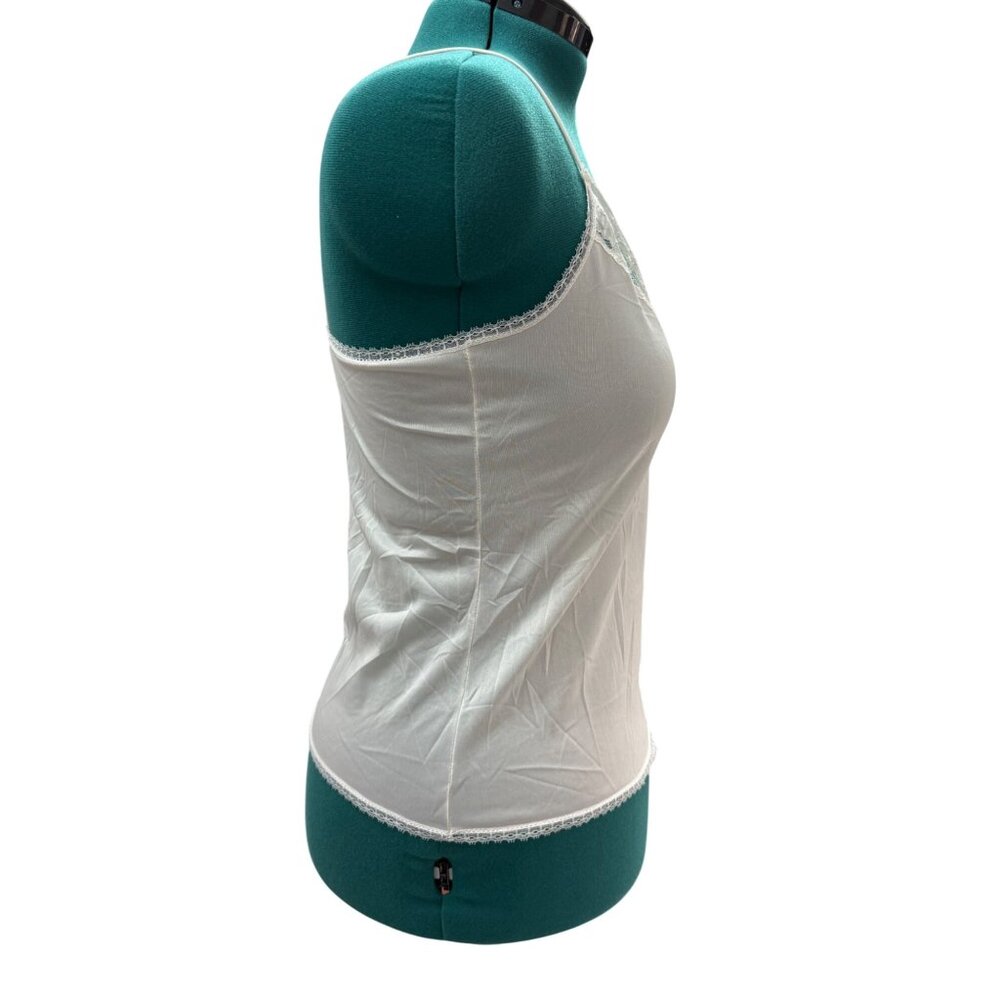Vintage White Lace Trim Camisole By Private Treasures Women's Size M - Picture 3 of 14